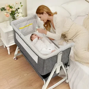 3 in 1 Bassinet Bedside Sleeper with Wheels
