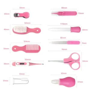 10PCS Baby Health Care Kit,Grooming, Thermometer, Essentials
