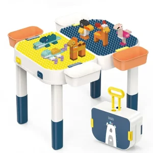Foldable Building Block Table, with Storage