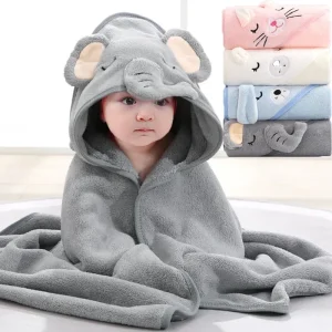 Animal Baby Hooded Bath Towel Bathrobe  Blanket