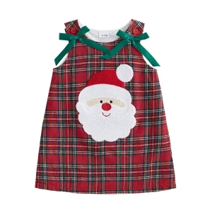 Sleeveless Plaid Baby Christmas Dress