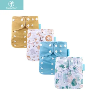 4Pcs Pocket Diaper Washable Ecological Diaper Cover